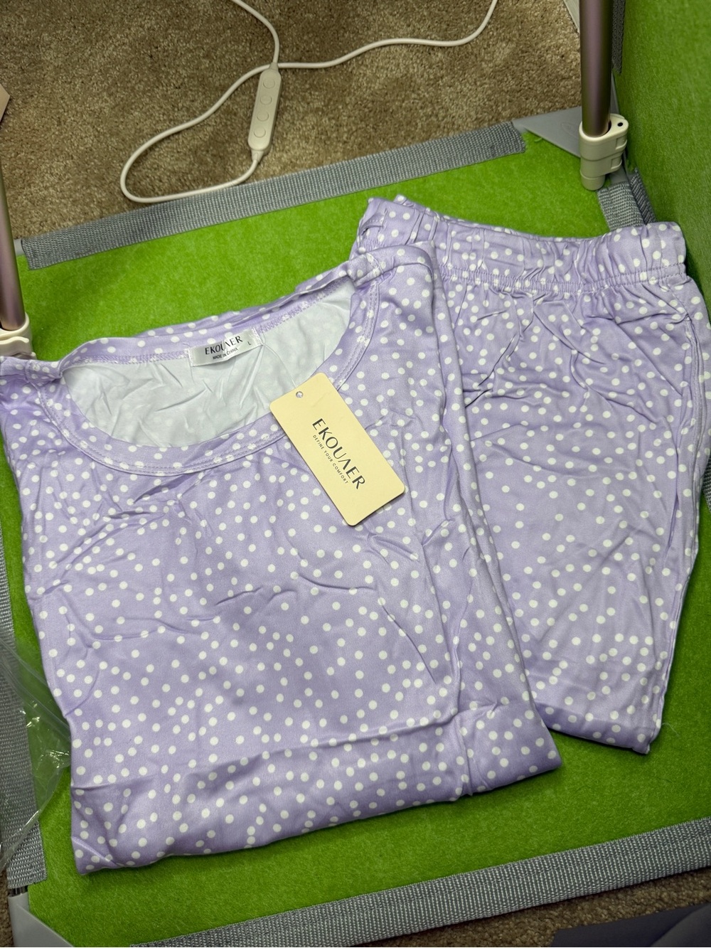Women’s Long Sleeve Pajama Sets - Lavender & Navy (2 Pack) - Picture 2 of 3
